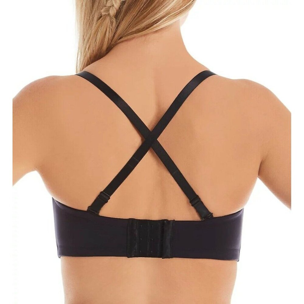 🆕WACOAL Staying Power Wireless Strapless Convertible Bra #854372 Black 38DDD - Picture 4 of 10